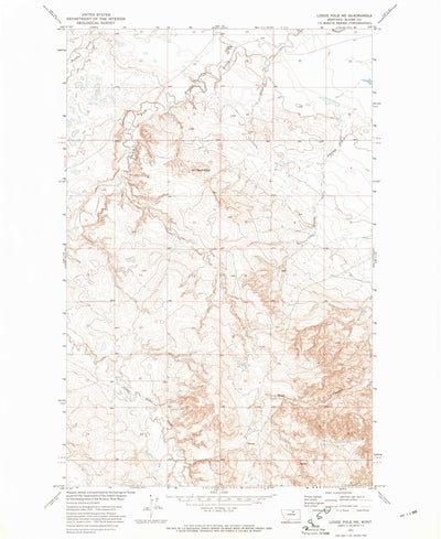United States Geological Survey Lodge Pole NE, MT (1971, 24000-Scale) digital map