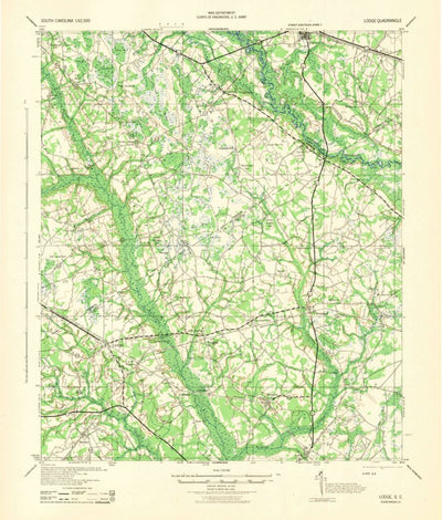 United States Geological Survey Lodge, SC (1943, 62500-Scale) digital map