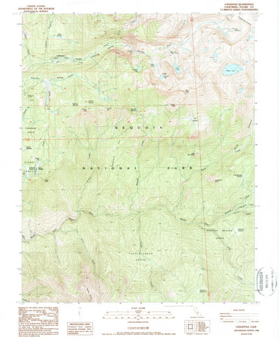 United States Geological Survey Lodgepole, CA (1988, 24000-Scale) digital map