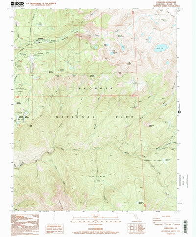 United States Geological Survey Lodgepole, CA (1993, 24000-Scale) digital map