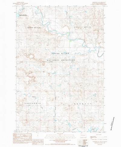 United States Geological Survey Lodgepole SE, SD (1983, 24000-Scale) digital map