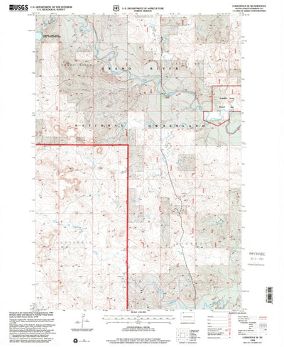 United States Geological Survey Lodgepole SE, SD (1998, 24000-Scale) digital map