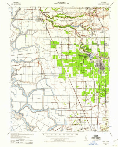 United States Geological Survey Lodi, CA (1939, 62500-Scale) digital map