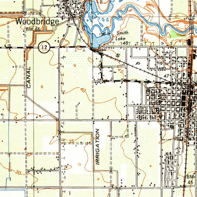 United States Geological Survey Lodi, CA (1942, 62500-Scale) digital map