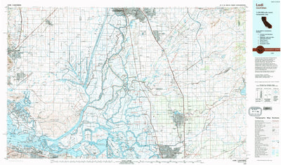 United States Geological Survey Lodi, CA (1993, 100000-Scale) digital map