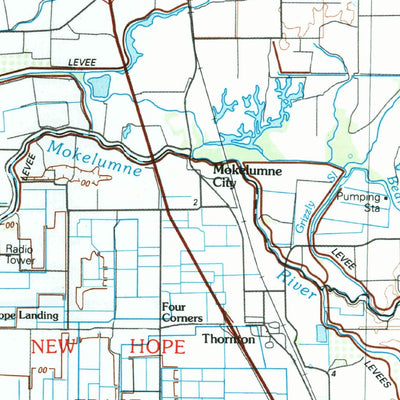 United States Geological Survey Lodi, CA (1993, 100000-Scale) digital map