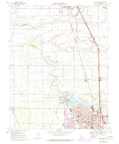 United States Geological Survey Lodi North, CA (1968, 24000-Scale) digital map