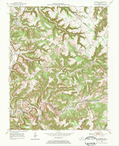 United States Geological Survey Lodiburg, KY (1953, 24000-Scale) digital map
