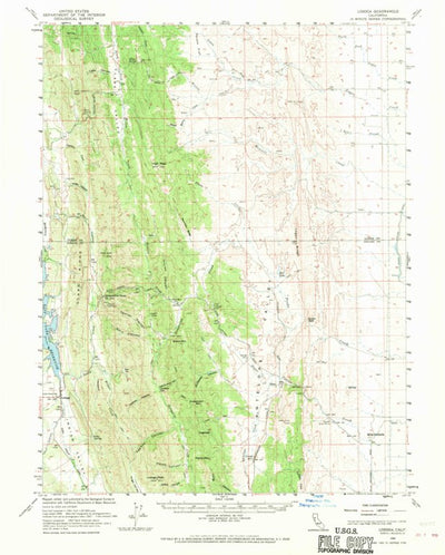 United States Geological Survey Lodoga, CA (1960, 62500-Scale) digital map