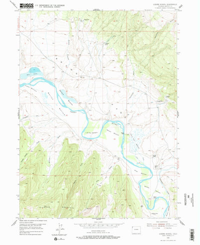 United States Geological Survey Lodore School, CO (1954, 24000-Scale) digital map