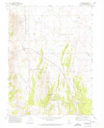 United States Geological Survey Lofgreen, UT (1971, 24000-Scale) digital map
