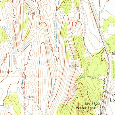 United States Geological Survey Lofgreen, UT (1971, 24000-Scale) digital map