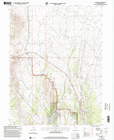 United States Geological Survey Lofgreen, UT (1998, 24000-Scale) digital map