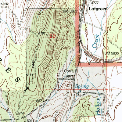 United States Geological Survey Lofgreen, UT (1998, 24000-Scale) digital map