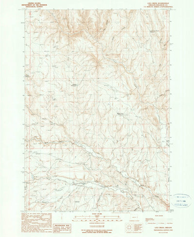 United States Geological Survey Log Creek, OR (1990, 24000-Scale) digital map