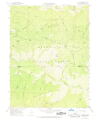 United States Geological Survey Log Spring, CA (1967, 24000-Scale) digital map