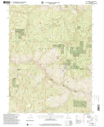 United States Geological Survey Log Spring, CA (1995, 24000-Scale) digital map