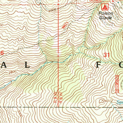 United States Geological Survey Log Spring, CA (1995, 24000-Scale) digital map