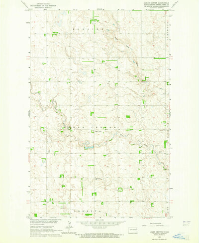 United States Geological Survey Logan Center, ND (1963, 24000-Scale) digital map