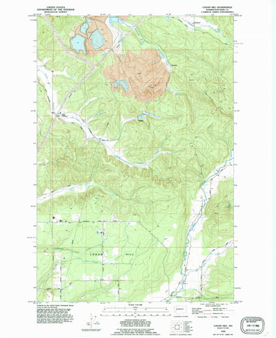 United States Geological Survey Logan Hill, WA (1990, 24000-Scale) digital map