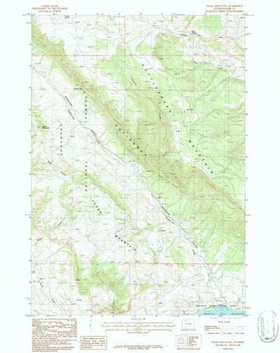 United States Geological Survey Logan Mountain, WY (1987, 24000-Scale) digital map
