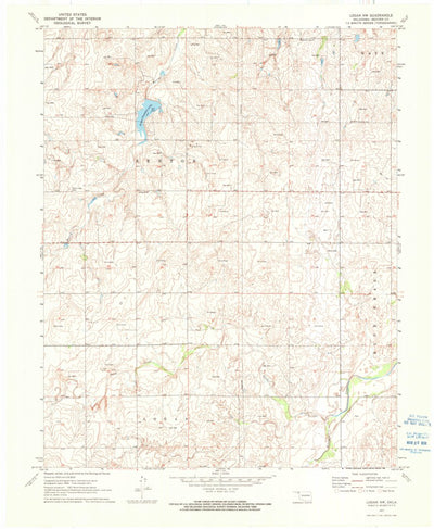 United States Geological Survey Logan NW, OK (1971, 24000-Scale) digital map