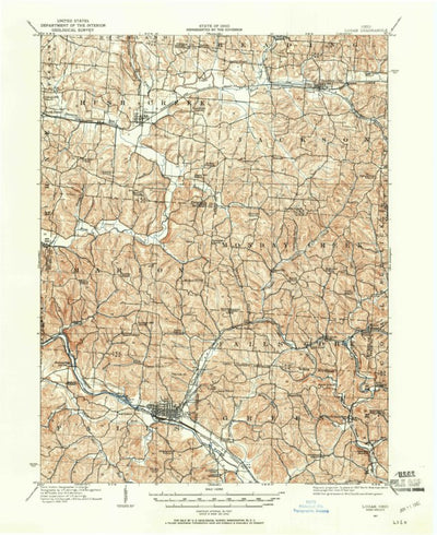 United States Geological Survey Logan, OH (1907, 62500-Scale) digital map