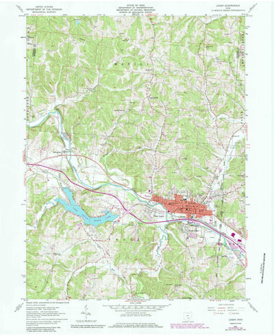 United States Geological Survey Logan, OH (1961, 24000-Scale) digital map