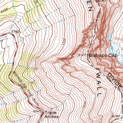 United States Geological Survey Logan Pass, MT (1968, 24000-Scale) digital map