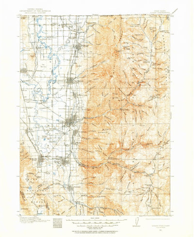 United States Geological Survey Logan, UT-ID (1914, 125000-Scale) digital map