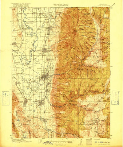 United States Geological Survey Logan, UT-ID (1916, 125000-Scale) digital map