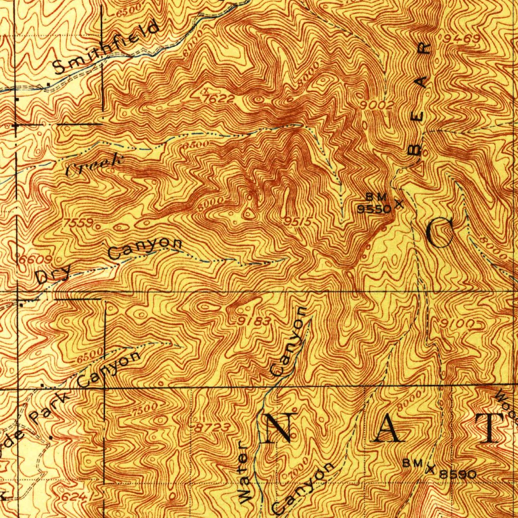 Map Scale Utah Logan, UT-ID (1916, 125000-Scale) Map by United States Geological ...