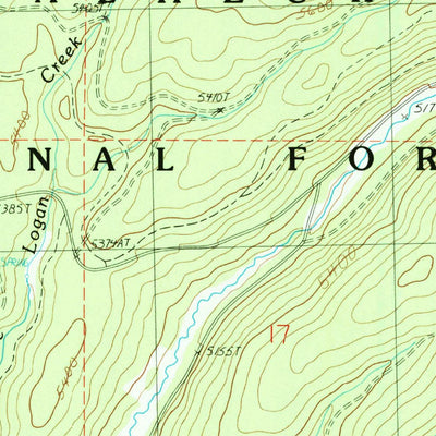 United States Geological Survey Logan Valley East, OR (1988, 24000-Scale) digital map