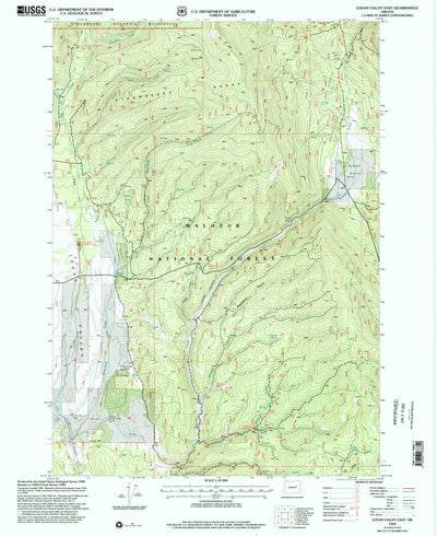 United States Geological Survey Logan Valley East, OR (1999, 24000-Scale) digital map