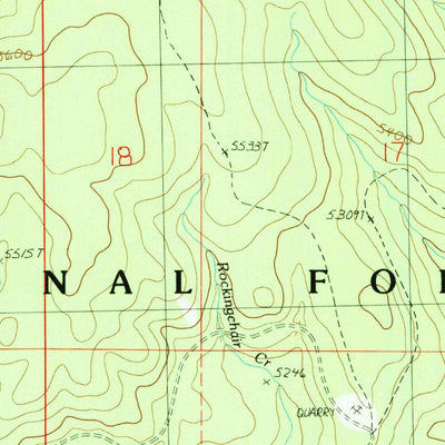 United States Geological Survey Logan Valley West, OR (1988, 24000-Scale) digital map