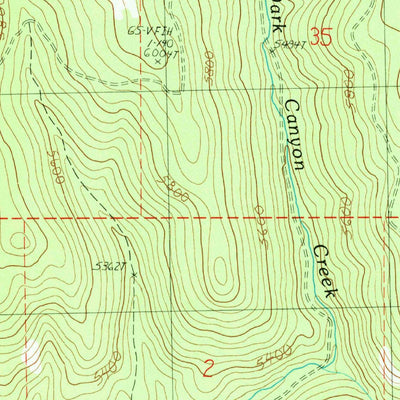 United States Geological Survey Logan Valley West, OR (1988, 24000-Scale) digital map