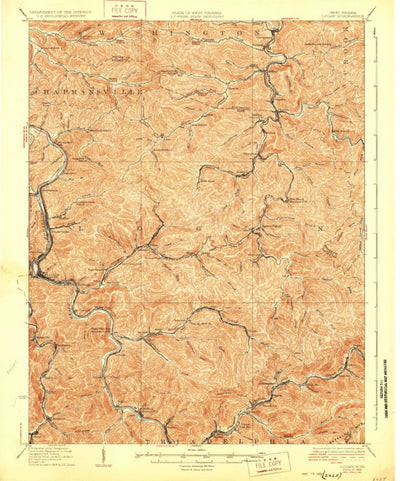 United States Geological Survey Logan, WV (1928, 62500-Scale) digital map