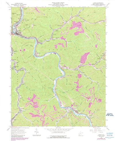 United States Geological Survey Logan, WV (1963, 24000-Scale) digital map