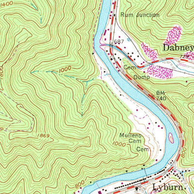 United States Geological Survey Logan, WV (1963, 24000-Scale) digital map