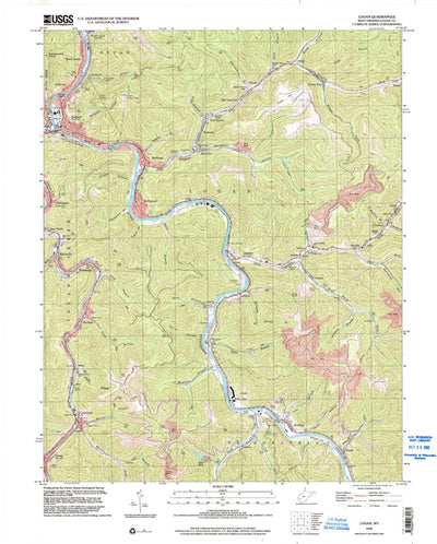 United States Geological Survey Logan, WV (1996, 24000-Scale) digital map