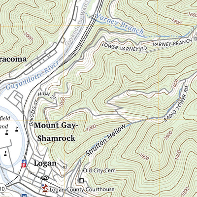 United States Geological Survey Logan, WV (2023, 24000-Scale) digital map