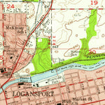 United States Geological Survey Logansport, IN (1955, 24000-Scale) digital map