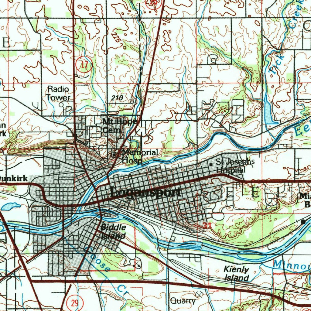 Logansport, IN (1985, 100000-Scale) Map by United States Geological ...