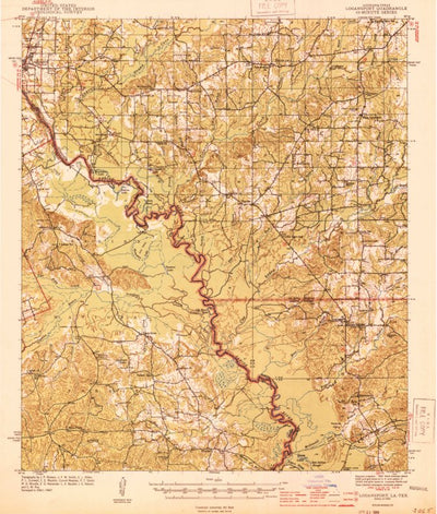 United States Geological Survey Logansport, LA-TX (1944, 62500-Scale) digital map