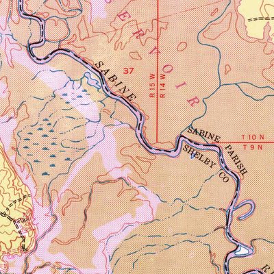United States Geological Survey Logansport, LA-TX (1956, 62500-Scale) digital map