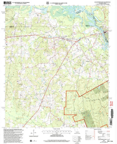 United States Geological Survey Logansport West, LA-TX (2003, 24000-Scale) digital map