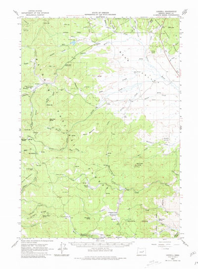 United States Geological Survey Logdell, OR (1961, 62500-Scale) digital map