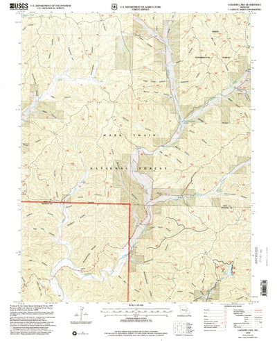 United States Geological Survey Loggers Lake, MO (1999, 24000-Scale) digital map