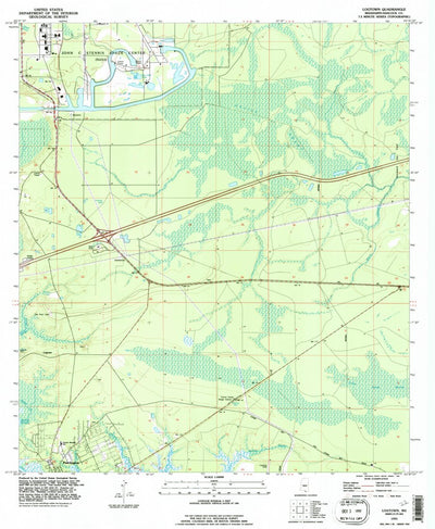 United States Geological Survey Logtown, MS-LA (1993, 24000-Scale) digital map