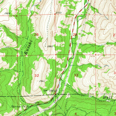 United States Geological Survey Logy Creek, WA (1965, 62500-Scale) digital map
